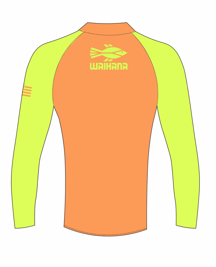 Rashguard orange à manches longues pour enfants 