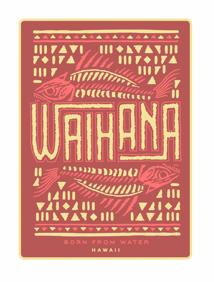 Waihana Fishbones Sticker