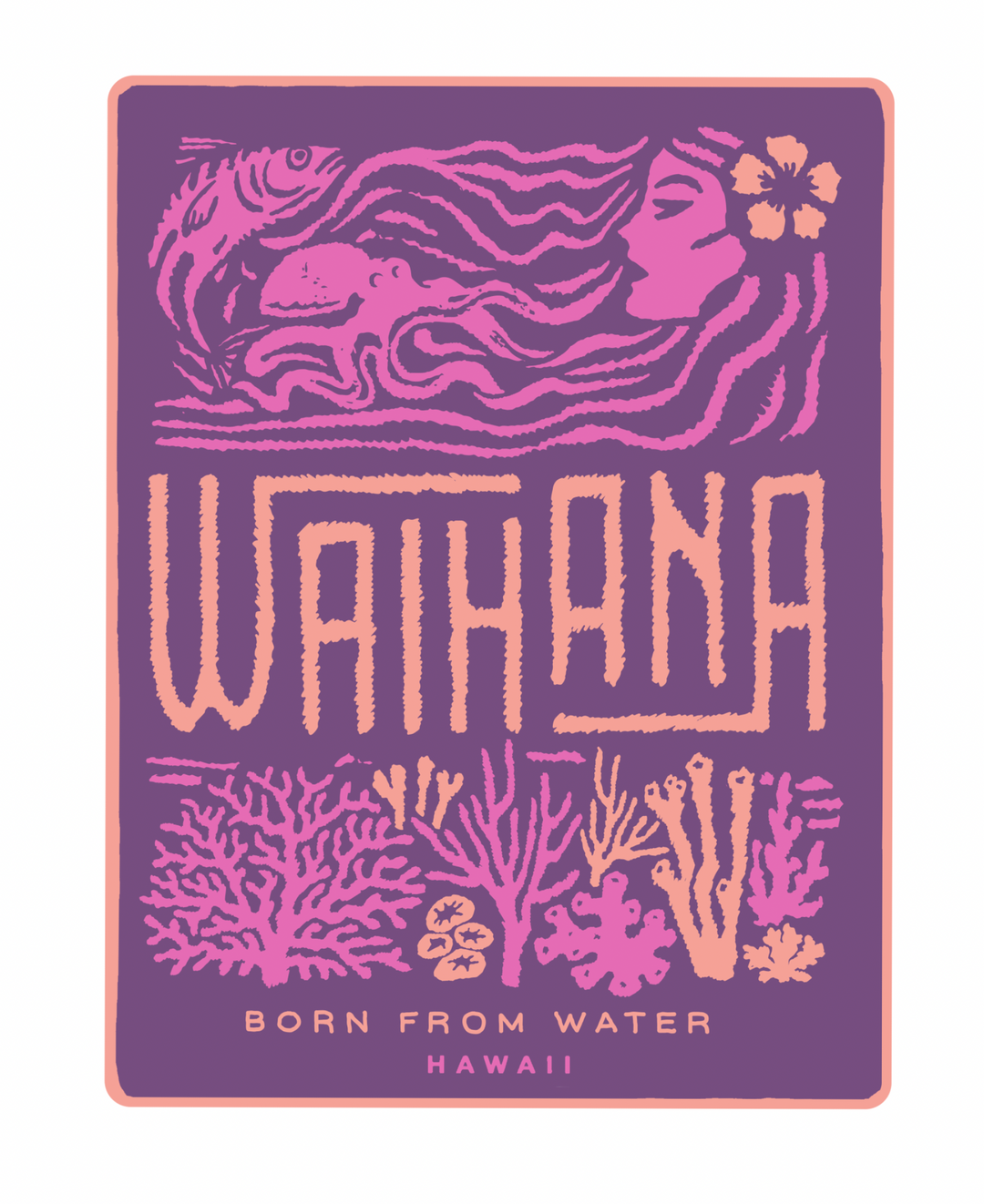 Wahine logo sticker