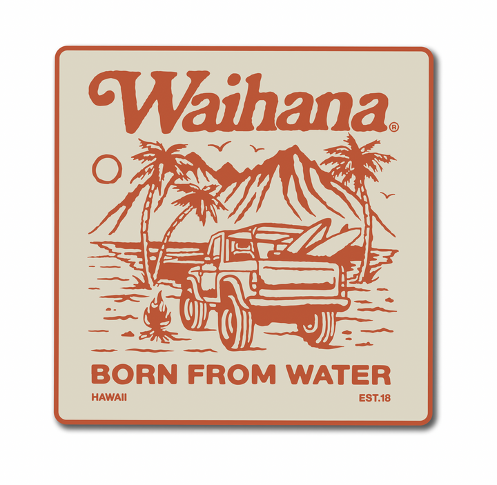 Waihana Beach Truck Sticker