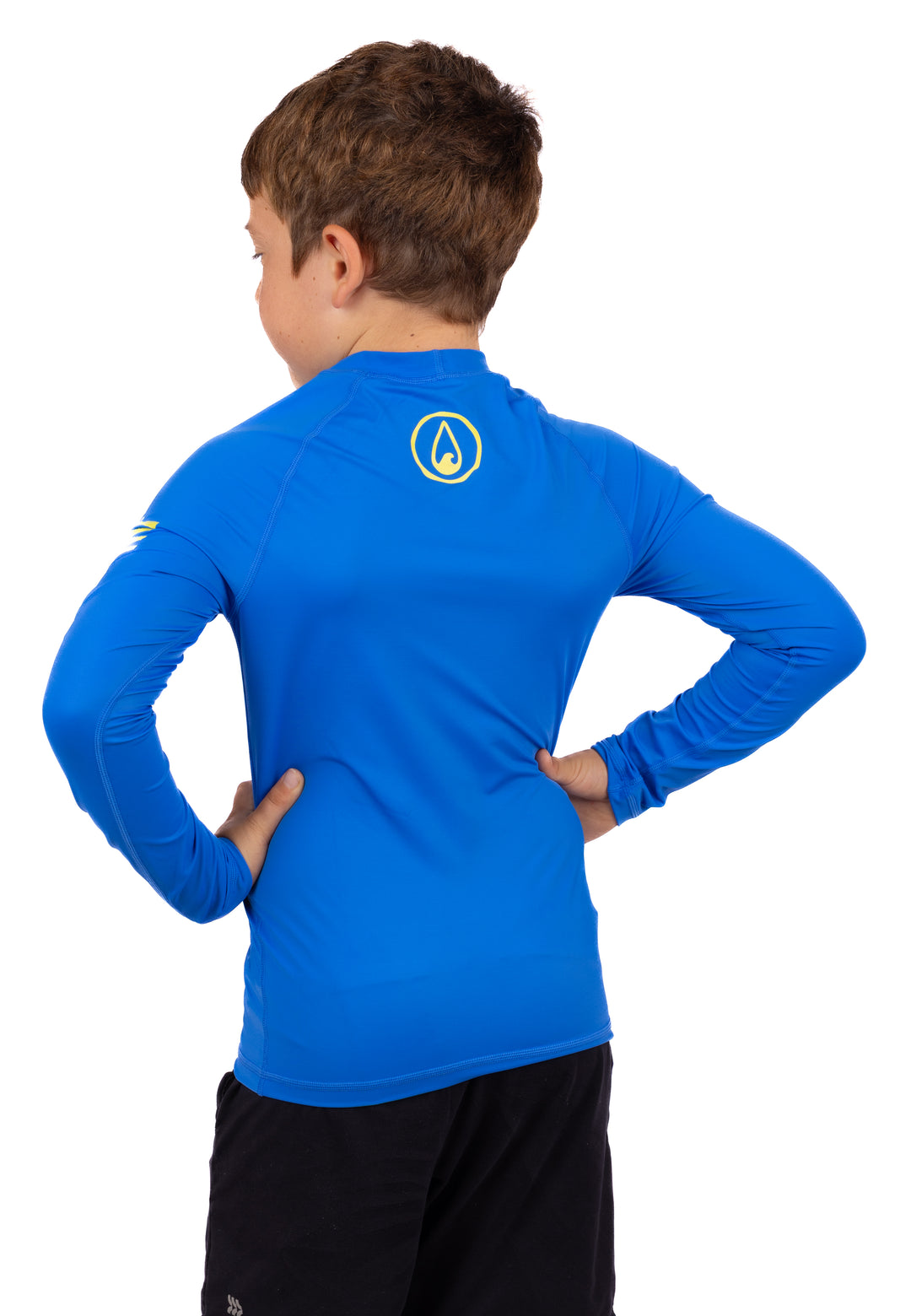 Rashguard bleu à manches longues pour enfant 
