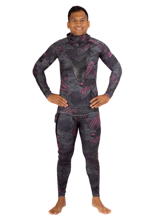 Combinaison de pêche sous-marine rose Fishbone 1,5 mm pour hommes