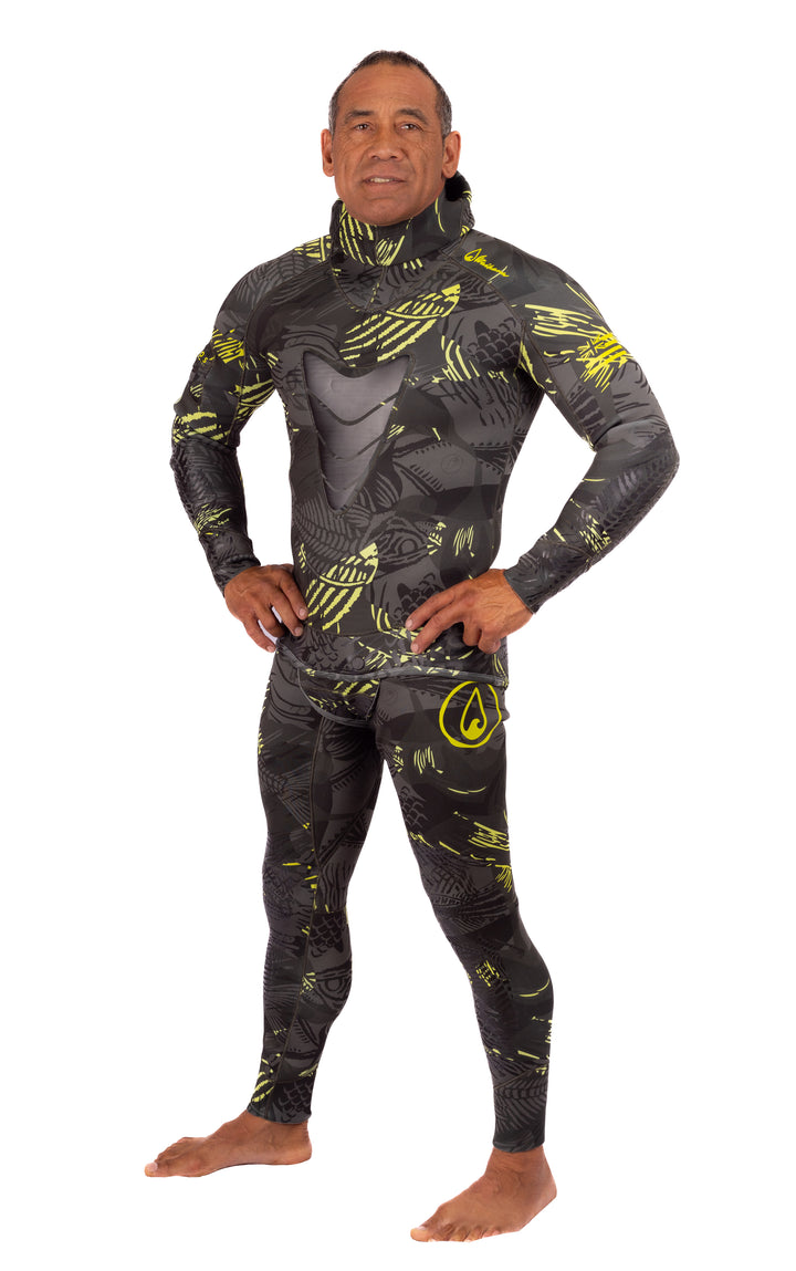 Men’s Lime Fishbone Spearfishing 3.5mm Wetsuit