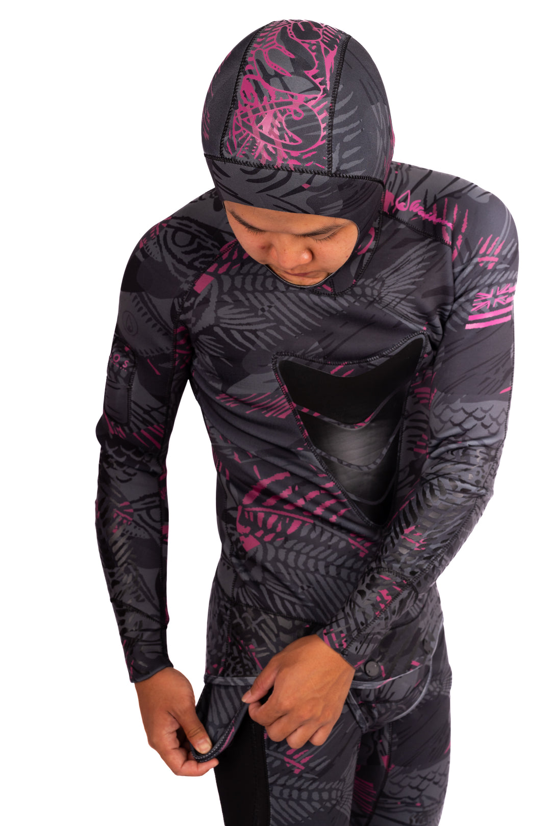 Men’s Pink Fishbone Spearfishing 1.5mm Wetsuit