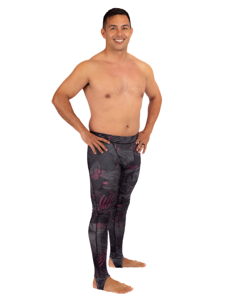 Legging Lycra Rose en Arête de Poisson